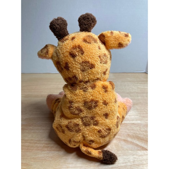 TY Pluffies TyLux 2004 'Towers' Giraffe Orange Brown Baby Plush Pre-Owned - Picture 4 of 8